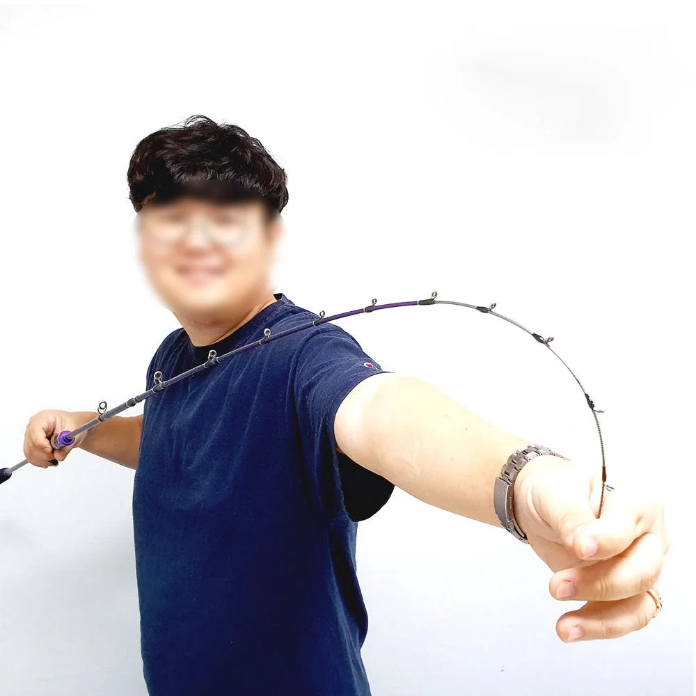 초보자용 쭈꾸미 낚시대 휨새 예시